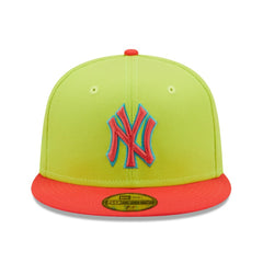 New York Yankees New Era Cyber Highlighter 59FIFTY Fitted Hat - Green/Red - New Era Online