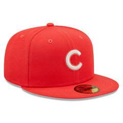 Chicago Cubs New Era Lava Highlighter Logo 59FIFTY Fitted Hat - Red - New Era Discount