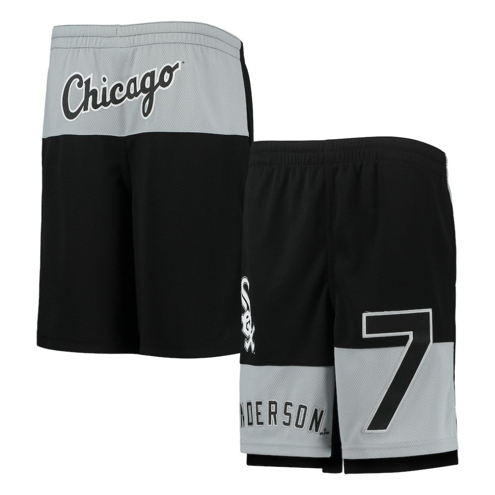 Tim Anderson Chicago White Sox Youth Pandemonium Name & Number Shorts - Black - MLB Lifestyle