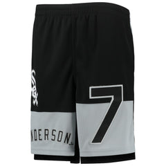 Tim Anderson Chicago White Sox Youth Pandemonium Name & Number Shorts - Black - MLB Lifestyle