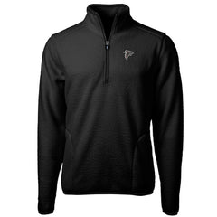 Atlanta Falcons Cutter & Buck Cascade Eco Sherpa Fleece Quarter-Zip Pullover Jacket Black
