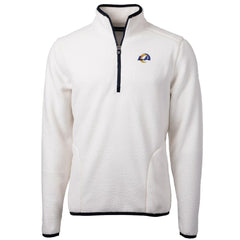 Los Angeles Rams Cutter & Buck Cascade Eco Sherpa Fleece Quarter-Zip Pullover Jacket White