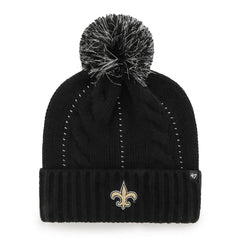 47 brand New Orleans Saints '47 Women's Bauble Cuffed Knit Hat with Pom Black