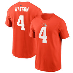 Nike Deshaun Watson Cleveland Browns Player Name & Number T-Shirt Orange