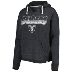 47 brand Las Vegas Raiders '47 Women's Color Rise Kennedy Notch Neck Pullover Hoodie Black