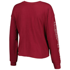 47 brand Arizona Cardinals '47 Women's Skyler Parkway Cropped Long Sleeve T-Shirt Cardinal