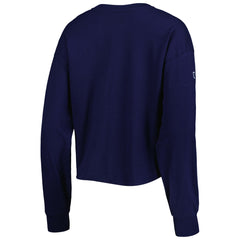 47 brand Tennessee Titans '47 Women's Skyler Parkway Cropped Long Sleeve T-Shirt Navy