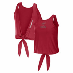 Tampa Bay Buccaneers WEAR by Erin Andrews Women's Open Back Twist Tie Tank Top Red