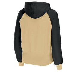 New Orleans Saints WEAR by Erin Andrews Women's Colorblock Lightweight Full-Zip Hoodie Gold