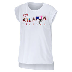 Atlanta Falcons WEAR by Erin Andrews Women's Greetings From Muscle T-Shirt White