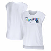 Tennessee Titans WEAR by Erin Andrews Women's Greetings From Muscle T-Shirt White