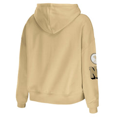 New Orleans Saints WEAR by Erin Andrews Women's Plus Size Modest Cropped Pullover Hoodie Gold