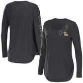 New Orleans Saints WEAR by Erin Andrews Women's Team Scoop Neck T-Shirt Charcoal