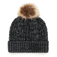 47 brand Carolina Panthers '47 Women's Meeko Cuffed Knit Hat with Pom Black