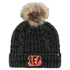 47 brand Cincinnati Bengals '47 Women's Meeko Cuffed Knit Hat with Pom Black