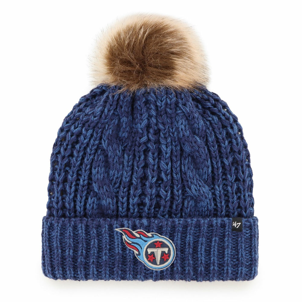47 brand Tennessee Titans '47 Women's Meeko Cuffed Knit Hat with Pom Navy