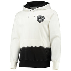 Brooklyn Nets FISLL Double Dribble Dip-Dye Pullover Hoodie Oatmeal
