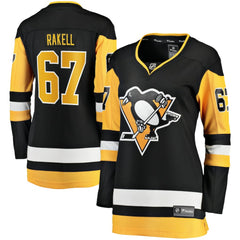 Rickard Rakell Pittsburgh Penguins Women's Fanatics Home Breakaway Player Jersey - Black - NHL 4801724
