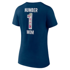 Fanatics Chicago Bears Women's Plus Size Mother's Day #1 Mom V-Neck T-Shirt Navy