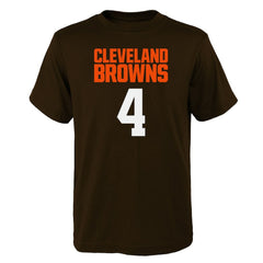 Deshaun Watson Cleveland Browns Youth Mainliner Player Name & Number T-Shirt Brown