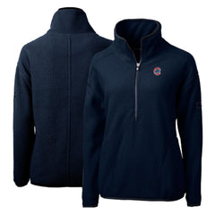 Chicago Cubs Cutter & Buck Women's Cascade Eco Sherpa Fleece Quarter-Zip Pullover Jacket - Navy - MLB Online