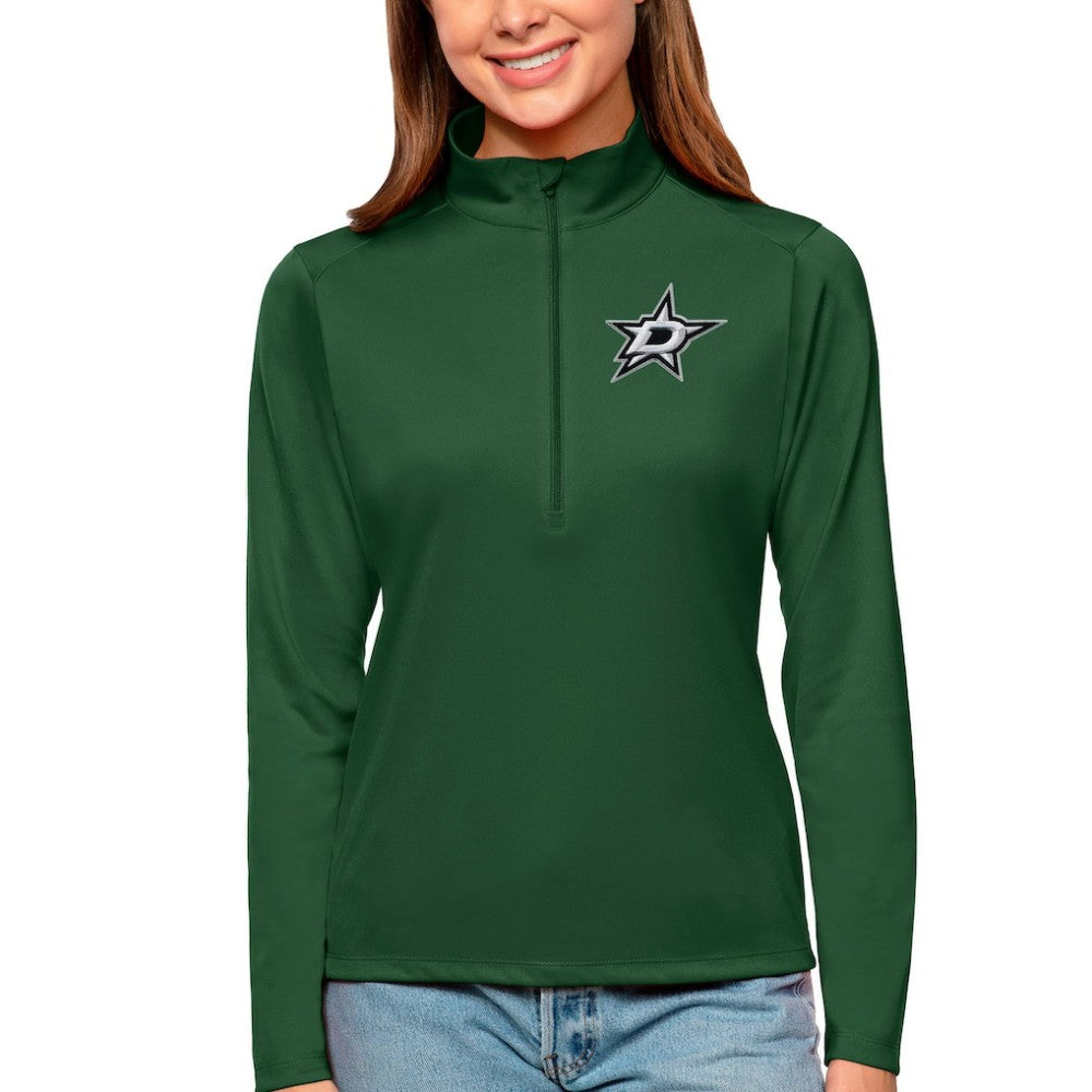 Dallas Stars Antigua Women's Tribute Quarter-Zip Pullover Top - Forest Green - NHL 4807573