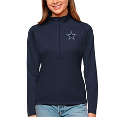 Dallas Cowboys Antigua Women's Tribute Half-Zip Top Navy