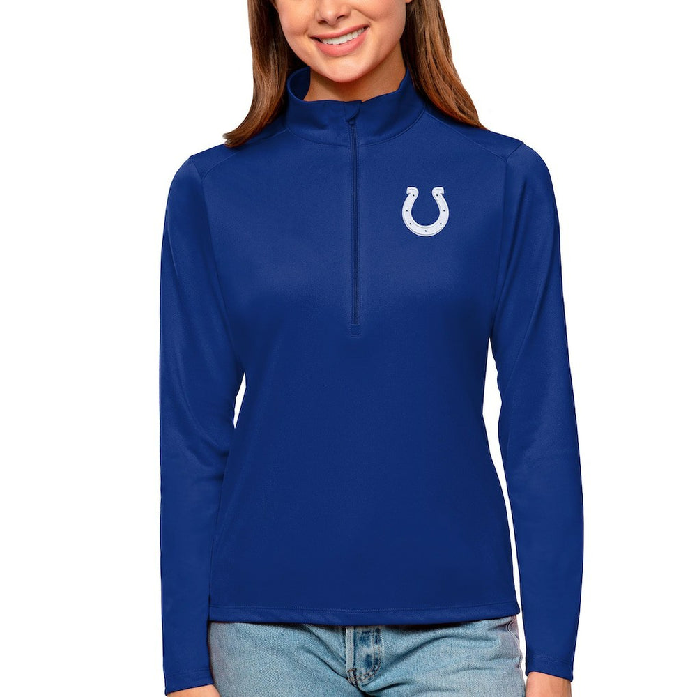 Indianapolis Colts Antigua Women's Tribute Half-Zip Top Royal