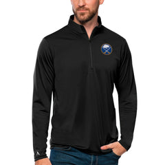 Buffalo Sabres Antigua Tribute Quarter-Zip Pullover Top - Black - NHL 4809041