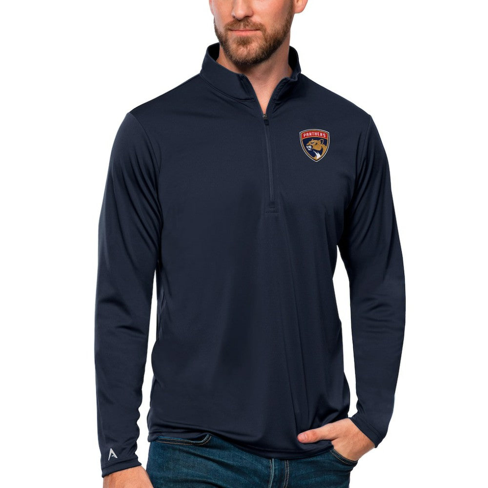 Florida Panthers Antigua Tribute Quarter-Zip Pullover Top - Navy - NHL 4809084