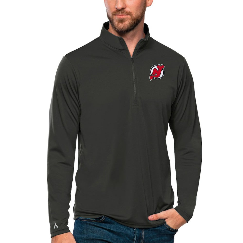 New Jersey Devils Antigua Tribute Quarter-Zip Pullover Top - Charcoal - NHL 4809106