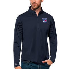 New York Rangers Antigua Tribute Quarter-Zip Pullover Top - Navy - NHL 4809117