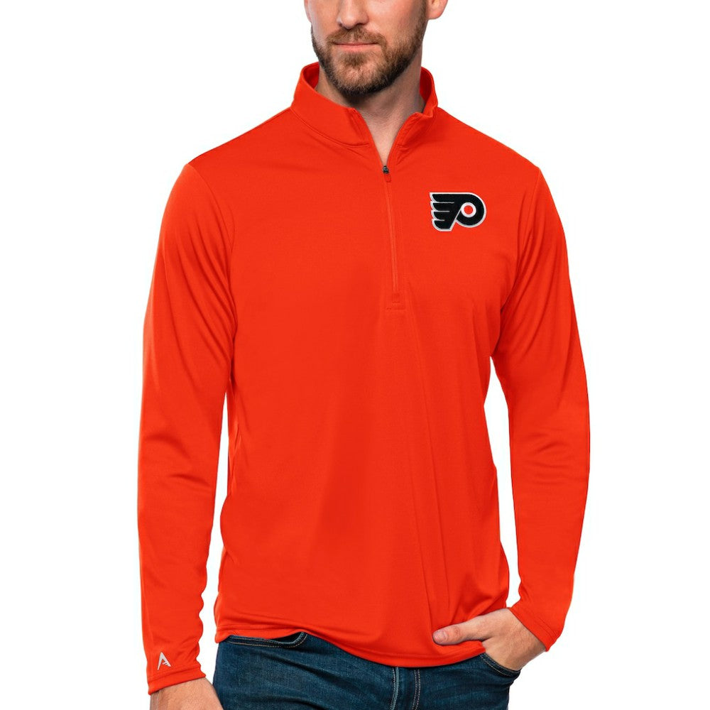 Philadelphia Flyers Antigua Tribute Quarter-Zip Pullover Top - Orange - NHL 4809127