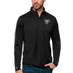 Pittsburgh Penguins Antigua Tribute Quarter-Zip Pullover Top - Black - NHL 4809129
