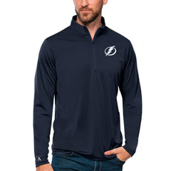 Tampa Bay Lightning Antigua Tribute Quarter-Zip Pullover Top - Navy - NHL 4809146