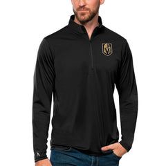 Vegas Golden Knights Antigua Tribute Quarter-Zip Pullover Top - Black - NHL 4809162