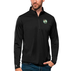 Boston Celtics Antigua Tribute Quarter-Zip Pullover Top Black