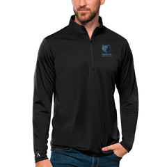 Memphis Grizzlies Antigua Tribute Quarter-Zip Pullover Top Black
