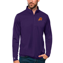 Phoenix Suns Antigua Tribute Quarter-Zip Pullover Top Purple