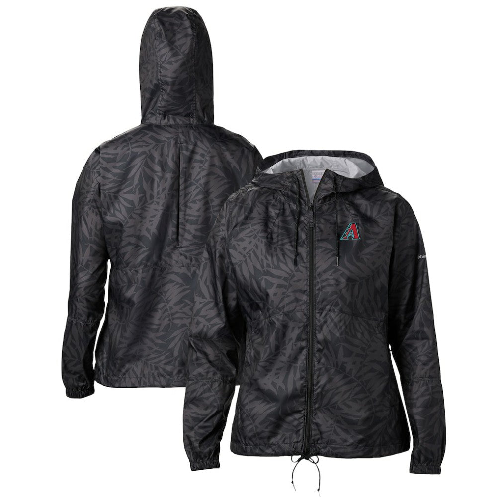 Arizona Diamondbacks Columbia Women's Flash Forward Full-Zip Windbreaker Jacket - Black - Columbia Lifestyle