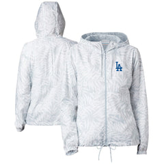 Los Angeles Dodgers Columbia Women's Flash Forward Full-Zip Windbreaker Jacket - White - Columbia Discount