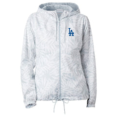 Los Angeles Dodgers Columbia Women's Flash Forward Full-Zip Windbreaker Jacket - White - Columbia Discount