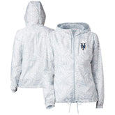 New York Mets Columbia Women's Flash Forward Full-Zip Windbreaker Jacket - Gray - Columbia on Sale