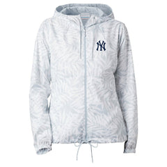 New York Yankees Columbia Women's Flash Forward Full-Zip Windbreaker Jacket - Gray - Columbia Lifestyle