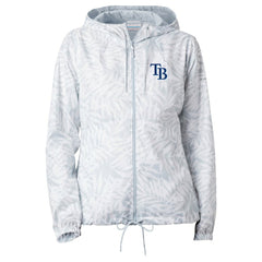 Tampa Bay Rays Columbia Women's Flash Forward Full-Zip Windbreaker Jacket - Gray - Columbia Discount