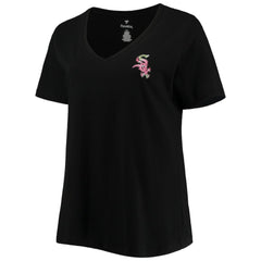Chicago White Sox Women's Plus Size #1 Mom 2-Hit V-Neck T-Shirt - Black - MLB Discount
