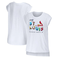 St. Louis Cardinals WEAR by Erin Andrews Women's Greetings From T-Shirt - White - MLB Discount