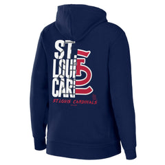 St. Louis Cardinals WEAR by Erin Andrews Women's Sponge Fleece Full-Zip Hoodie - Navy - MLB Lifestyle