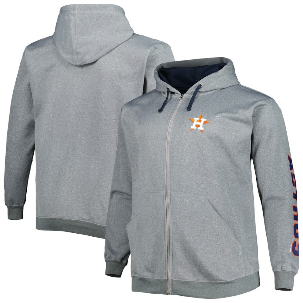 Houston Astros Profile Big & Tall Pullover Hoodie - Ash - MLB Discount