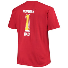 Fanatics Arizona Cardinals Big & Tall #1 Dad 2-Hit T-Shirt Cardinal